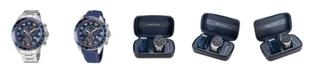 Nautica Men's Silver-Tone Stainless Steel Bracelet Watch 46mm